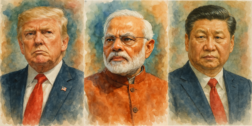 Trump vs. Modi vs. Xi; Realpolitik, nations acting purely in self-interest—drives this move. The U.S. economy, worth $30 trillion, sees India's rapid growth as both an 
                    opportunity and a threat.